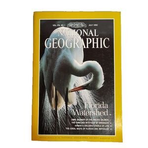 National Geographic Magazine Florida Watershed July 1990 Volume 178 No 1